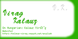 virag kalauz business card